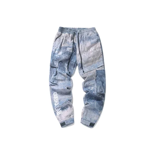 Guuka Повседневные брюки Мужские Синий Серый