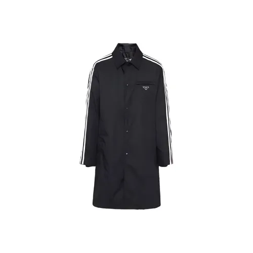 PRADA x Adidas Коллаборация SS22 Тренчкот Унисекс Черный
