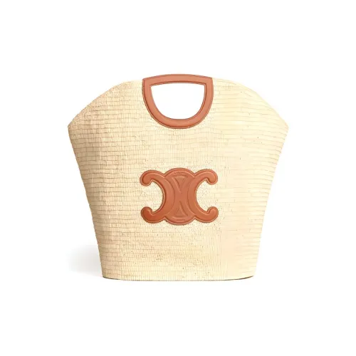 CELINE Cabas Коровья кожа Сумка Большая Женская Рыжевато-коричневый