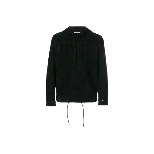 SAINT LAURENT FW21 Кожаная куртка мужская черная