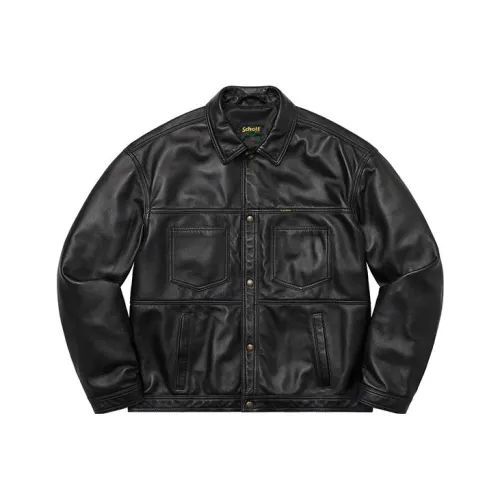 Supreme Co Бренд Коллекция Унисекс Кожаные куртки