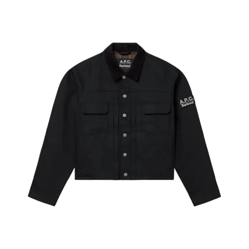 A.P.C Barbour Коллаборация Черная Унисекс Куртка