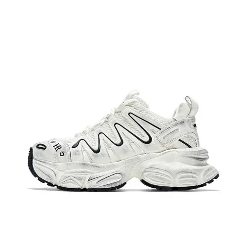 HR Low Топ Толстая подошва Кроссовки Женские Белые Полированные