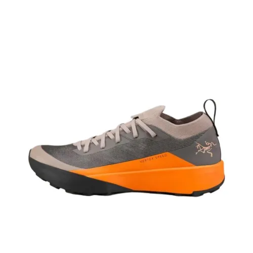 Arcteryx VERTE Аbrasion Resistant Дышащие Низкие Кроссовки для Беговых Трасс Мужские Серый Оранжевый