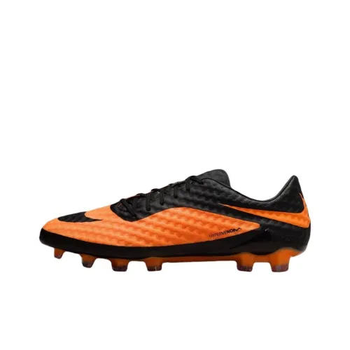 Nike Hypervenom Phantom 1 Противоскользящие устойчивые к истиранию футбольные бутсы унисекс черные и оранжевые