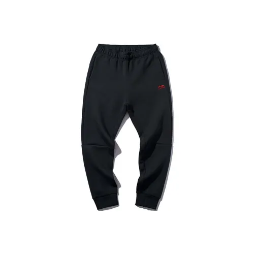 LINING Sports Fashion Collection Черные Мужские Вязаные Спортивные Штаны