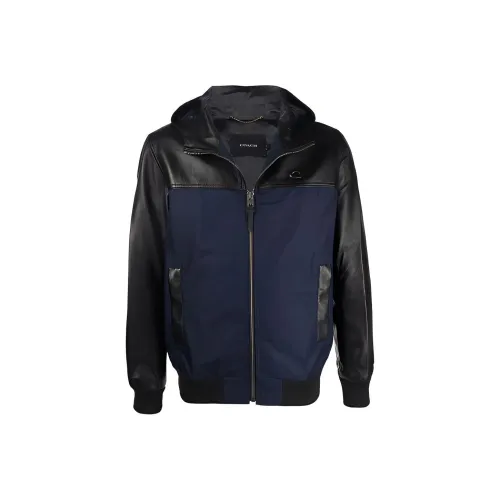 COACH Черные Мужские Кожаные Куртки