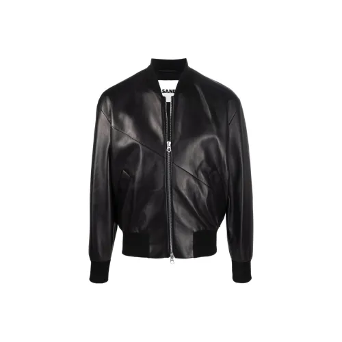 JIL SANDER Черные Мужские Кожаные Куртки