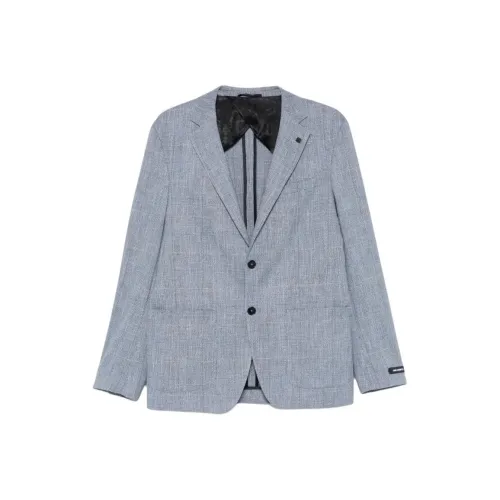 KARL LAGERFELD Бизнес Повседневный SS25 Бизнес Костюм Куртка Мужская Стальной Синий