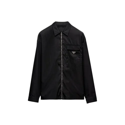 PRADA Мужские черные куртки