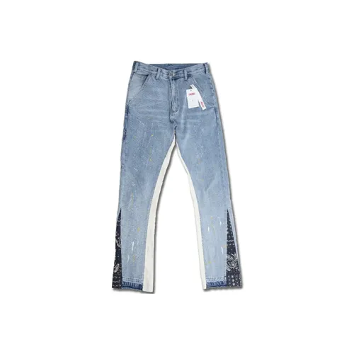 M26D SS21 Расклешенные штаны Джинсы Унисекс Синий