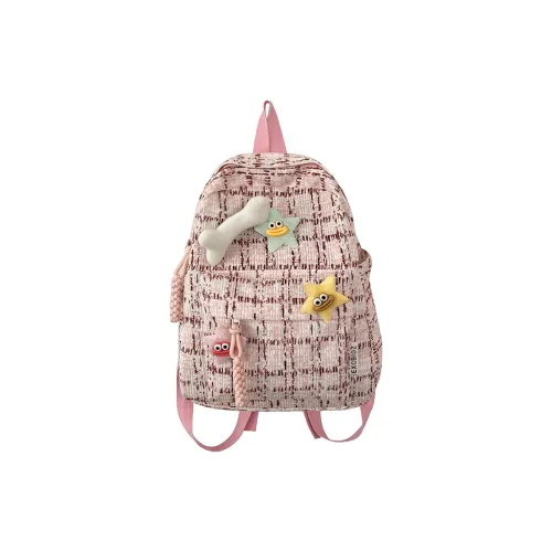 HCXK Холст Рюкзак Стандартный Унисекс Розовый Зеленый Синий