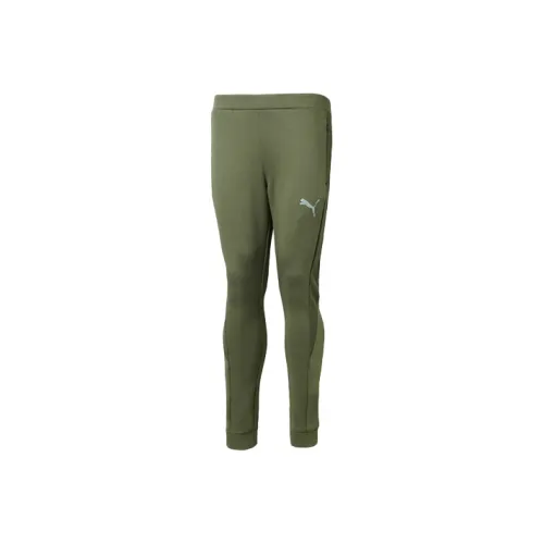 PUMA Оливково-зеленые Мужские Вязаные Тренировочные Штаны