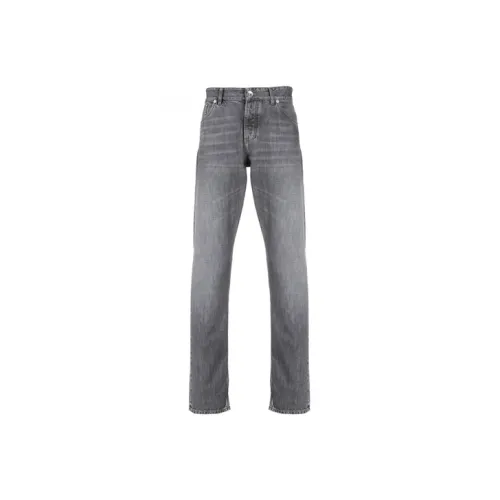BRUNELLO CUCINELLI Серый Мужской Джинсы
