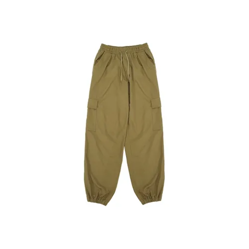 BURIEDALIVE Штаны с манжетами Повседневные брюки Унисекс Highland Желтый Древесина