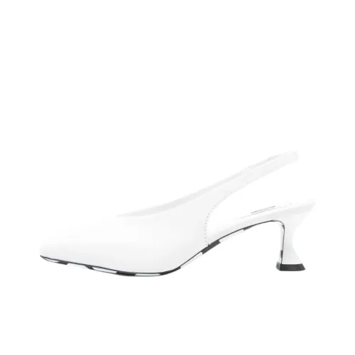 MOSCHINO Песочные часы Высокие каблуки 5,5 см Женские Белые