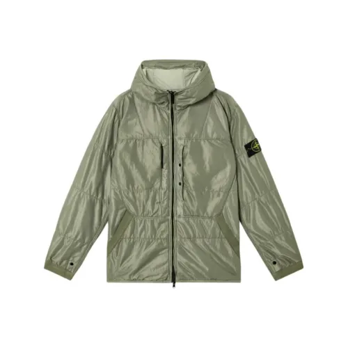 Stone Island Хлопковый пуховик Мужской Grass Green