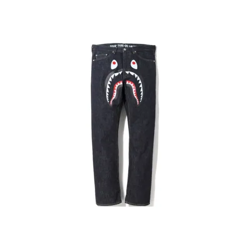 A BATHING APE Shark Series Мужские Джинсы