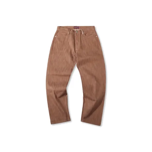 TEKABLU Джинсы Мужские Сырой Деним CAMEL