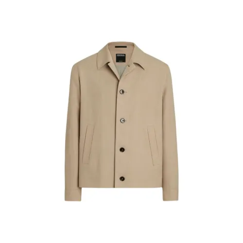 Ermenegildo Zegna Светлый тауп Мужские Куртки
