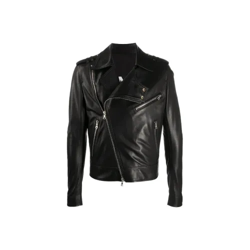 BALMAIN Черные Мужские Кожаные Куртки