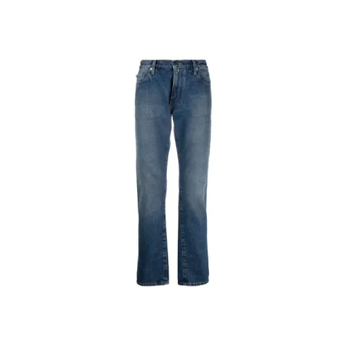 Off Белый FW21 Синий Мужские Джинсы