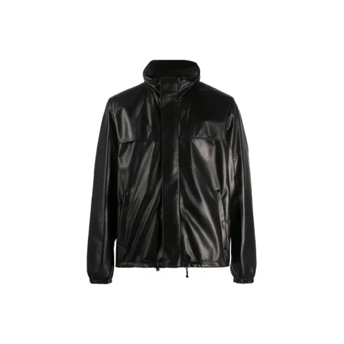 PRADA Мужские черные кожаные куртки