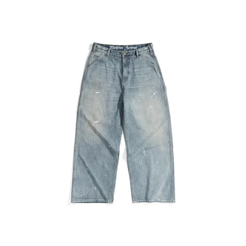 MODITEC Джинсы Унисекс Выстиранный Синий