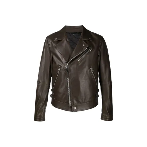 TOM FORD Кожа Куртка Мужская Кофейного цвета