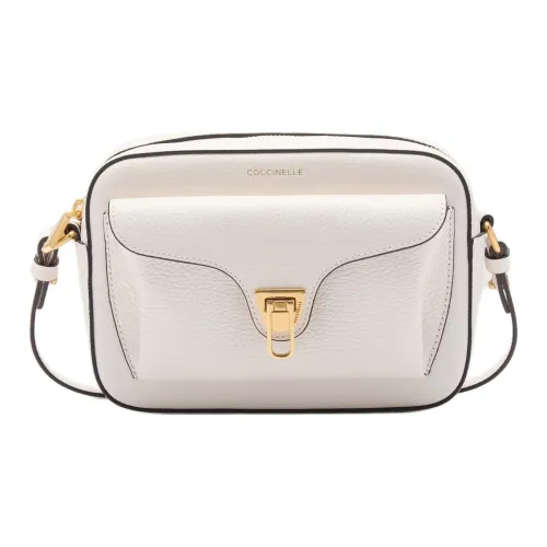 COCCINELLE Beat GRAIN LEATHER Camera Сумка Сумка через плечо Маленькая Сумка Плечевая сумка Женская Белая