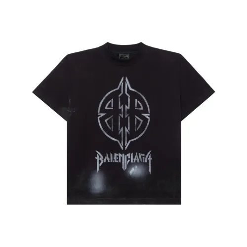Balenciaga SS24 T Рубашка Регулярного Кроя Мужская Черная