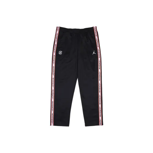 Джордан CLOT Crossover Винтаж Вязаные Тренировочные Штаны Версия для США Мужские Черные Красные