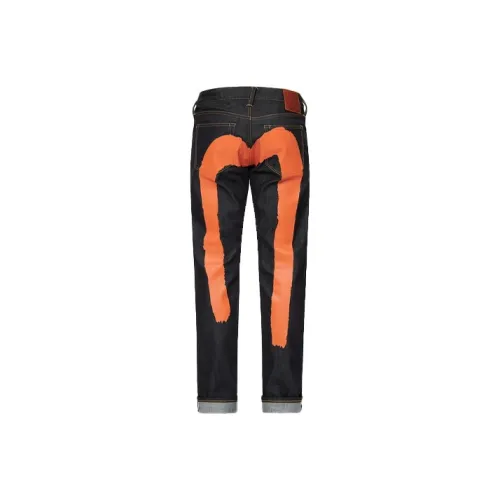 EVISU SS21 Джинсы Мужские Джинсовый Синий