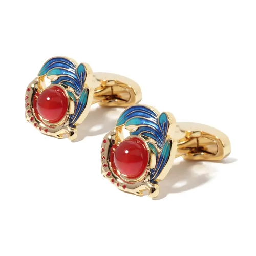 WILLIAM MILTON Драгоценный камень Запонки Мужской Золотой Premium Luxury Бизнес Cufflink Подарочная коробка