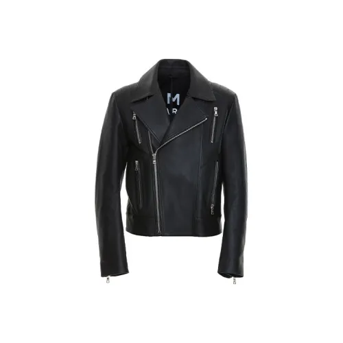 BALMAIN Черные Мужские Кожаные Куртки