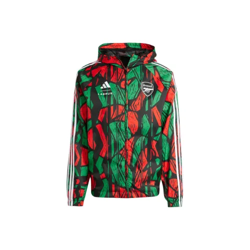 Adidas Arsenal LABRUM Ветровки и Пальто Мужские Красный Зеленый
