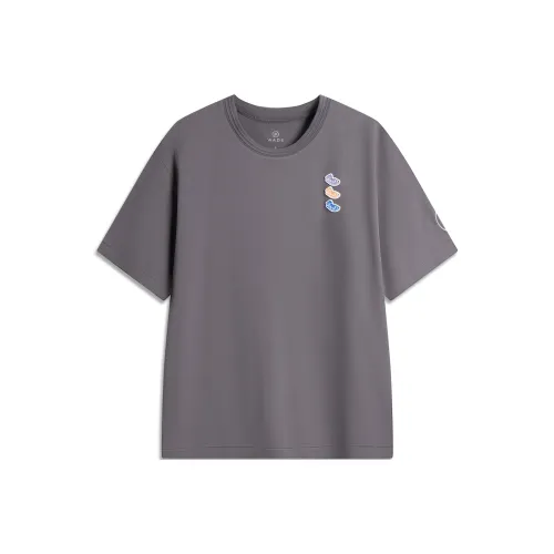 LINING Basketball Collection Т-Рубашка Мужская Угольный Серый Фиолетовый