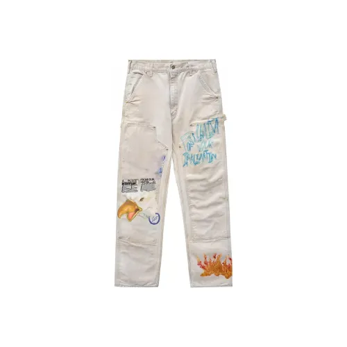Travis Scott Джинсы Унисекс Белый