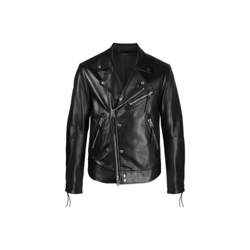 TOM FORD Мужские черные кожаные куртки