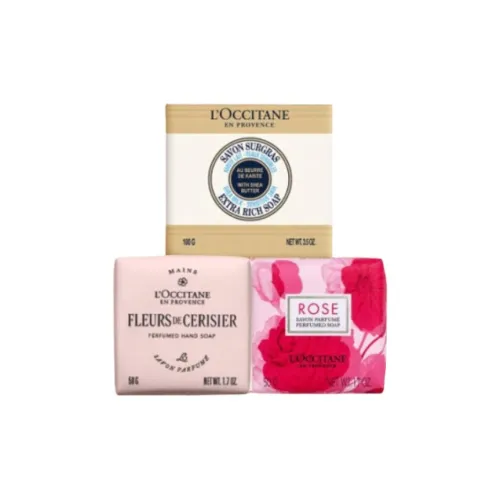 LOCCITANE Вишневый цветок Орех дерева ши Розовый Набор Мыло Чистка Увлажняющий Розовый Вишневый цветок