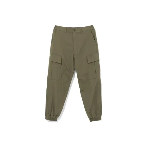 New Era SS22 Штаны с манжетами Повседневные брюки Мужские Армейский зеленый
