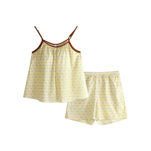 Xuan Liang Pajama Комплект Женский Кремовый Желтый