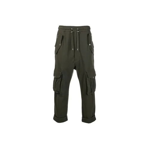 BALMAIN Зеленые Мужские Карго Брюки
