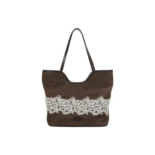 LOSEA Шерсть Сумка через плечо Большая Женская Кофейная