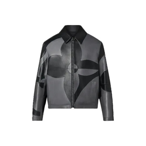 LOUIS VUITTON SS22 Кожаная куртка мужская многоцветная