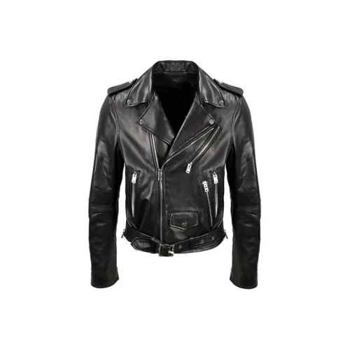 AMIRI Черные Мужские Кожаные Куртки