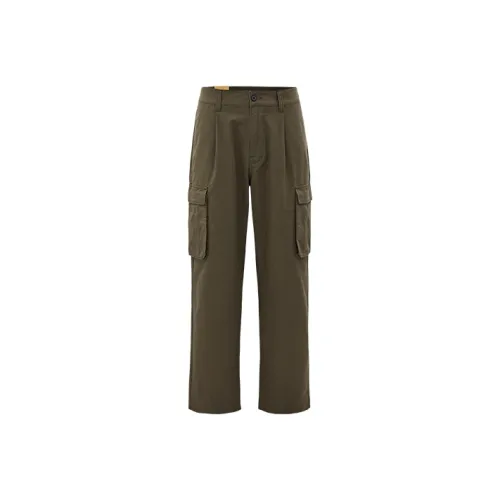 CAT SS22 Прямой крой Повседневные штаны Унисекс Темно-зеленый