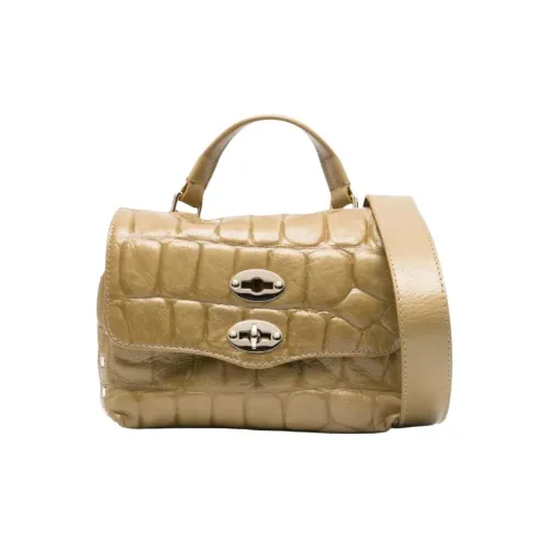 Zanellato Postina Кожа Сумка через плечо Сумка Маленькая Женская Оливково-зеленая