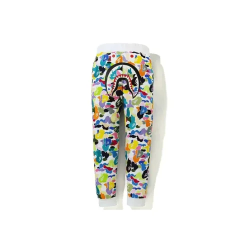 A BATHING APE Shark Series Многоцветный Камуфляж Унисекс Вязаные Тренировочные Брюки