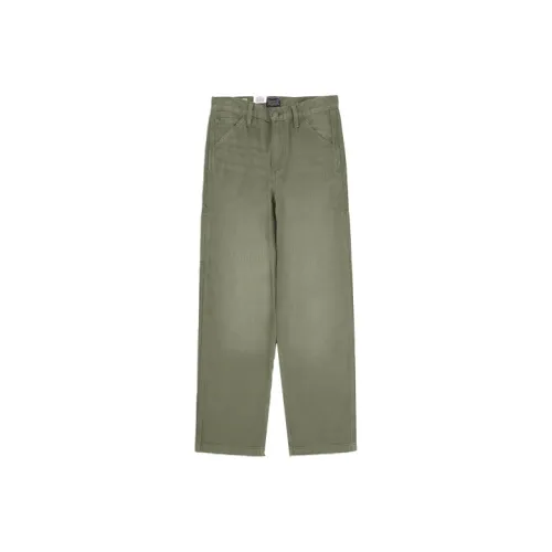 Levis Прямой крой Повседневные брюки Мужские Желто-зеленые